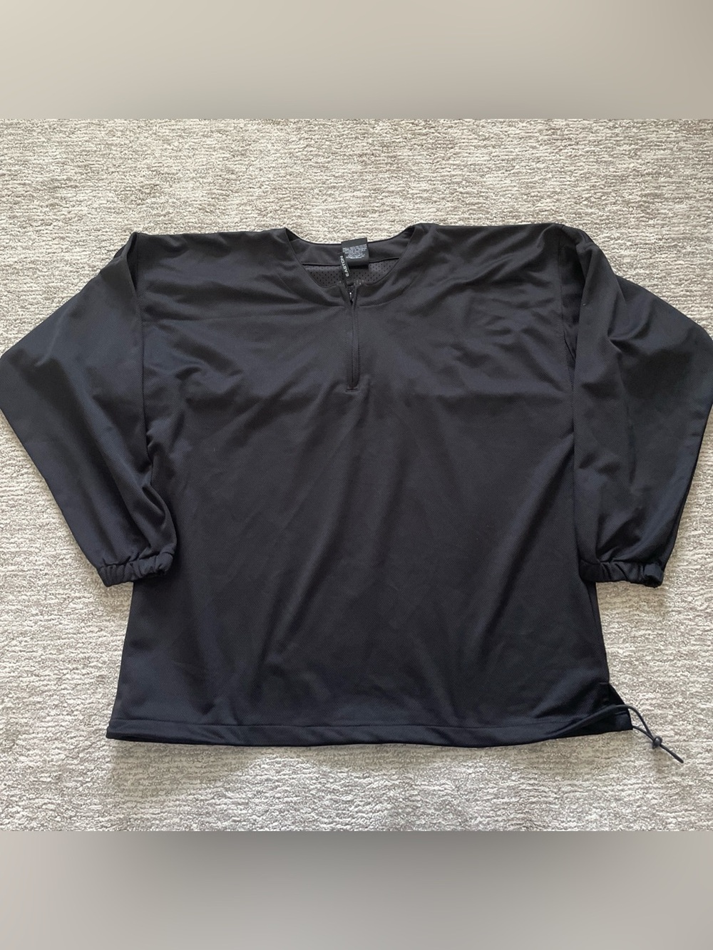 Easton 1/4 Zip Pullover Large Baseball Practice Shirt Black Long Sleeve Vented